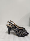 Asensio Comfort Black Patent Mesh Slingback Heels – Size 37