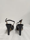 Asensio Comfort Black Patent Mesh Slingback Heels – Size 37