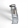 Glass & Metal Media Stand Shelving Unit