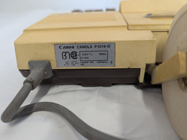 Vintage Canon Canola P1016-D Printing Calculator