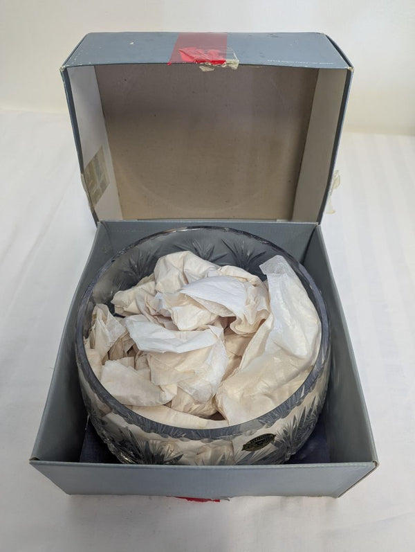Genuine Hand-Cut 24% Lead Crystal Bowl with Original Box