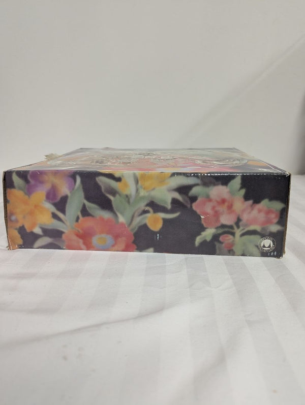 Original Walter-Glas “Annie” Frosted Floral Glass Serving Tray with Box