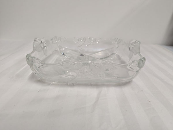 Original Walter-Glas “Annie” Frosted Floral Glass Serving Tray with Box