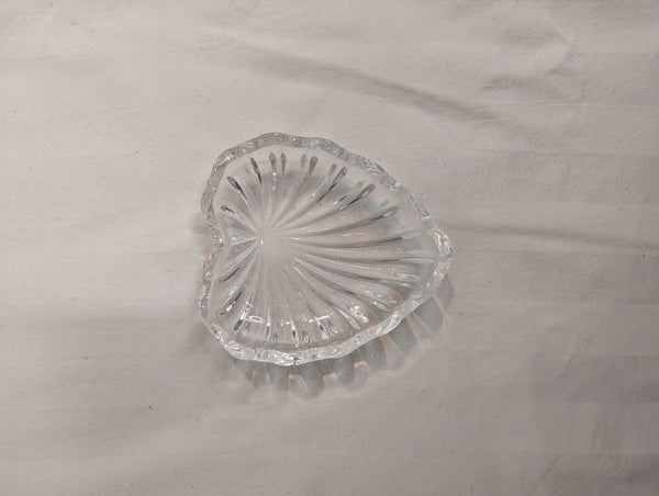 Small Clear Glass Heart-Shaped Bowl