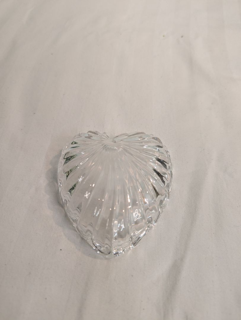 Small Clear Glass Heart-Shaped Bowl