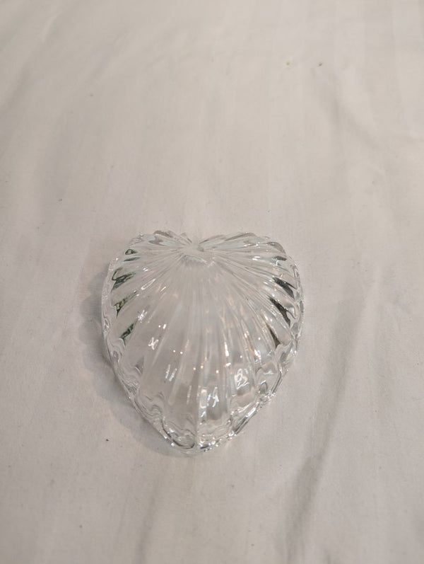Small Clear Glass Heart-Shaped Bowl