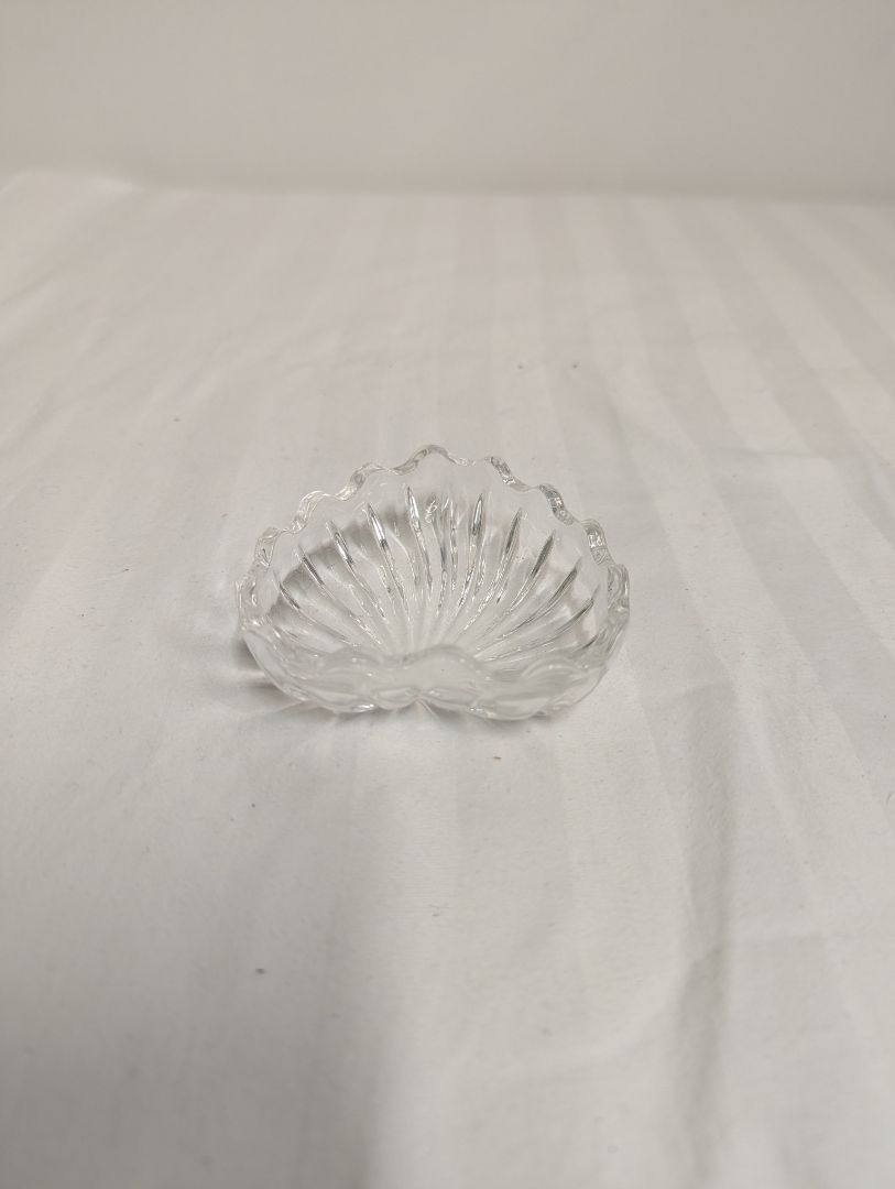 Small Clear Glass Heart-Shaped Bowl