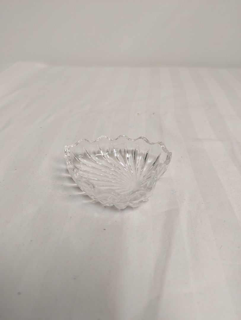 Small Clear Glass Heart-Shaped Bowl
