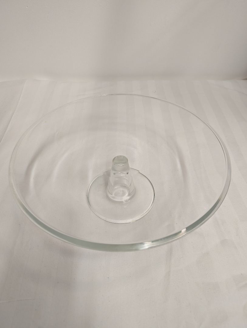Clear Glass Pedestal Cake Stand / Serving Plate