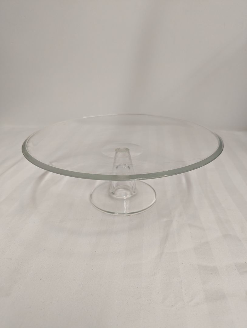 Clear Glass Pedestal Cake Stand / Serving Plate
