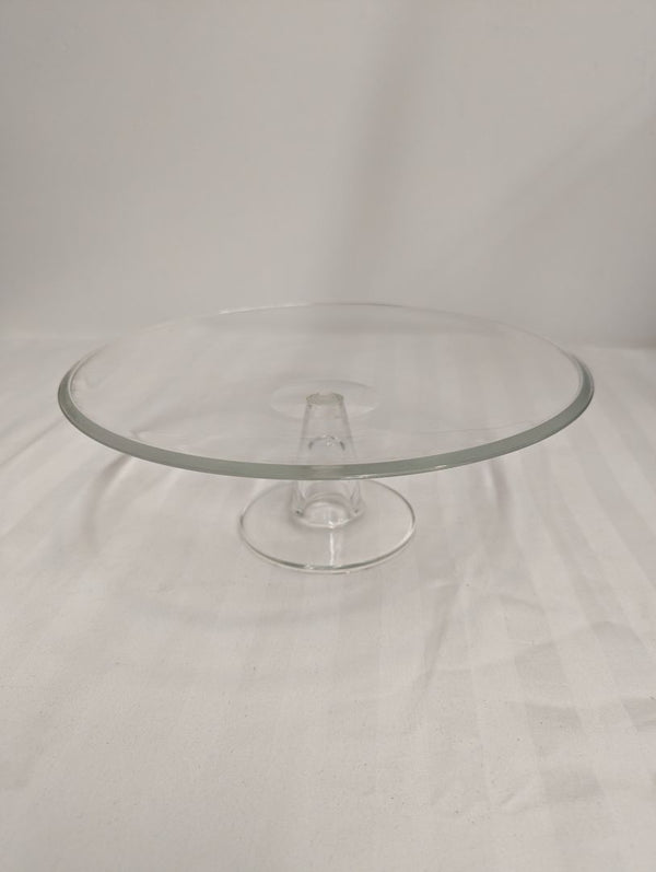 Clear Glass Pedestal Cake Stand / Serving Plate