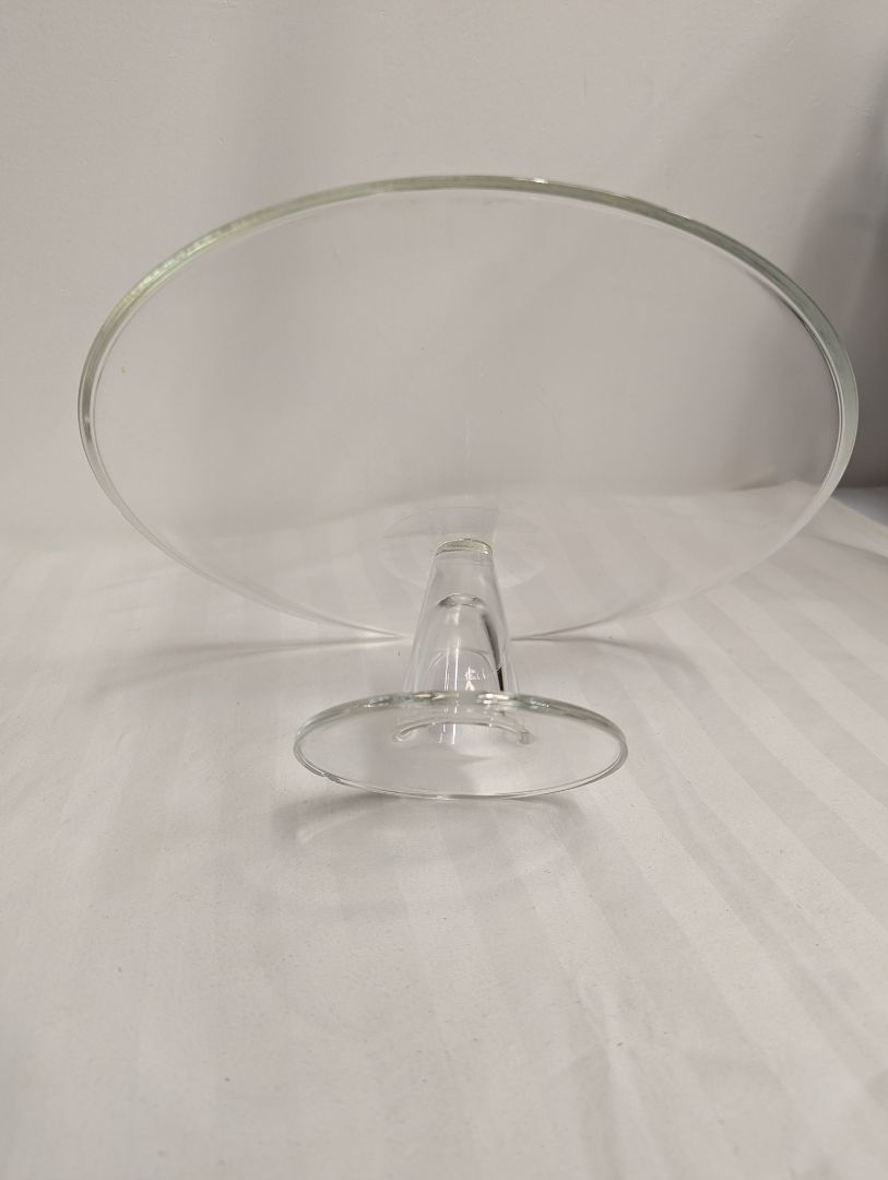 Clear Glass Pedestal Cake Stand / Serving Plate