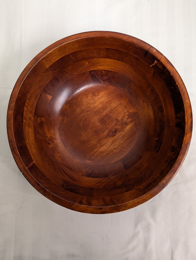 Large Wooden Decorative Serving Bowl