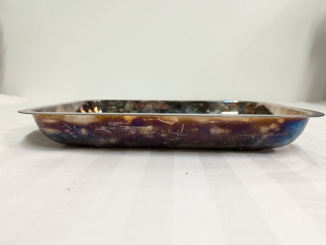 Vintage Rectangular Metal Serving Dish / Tray