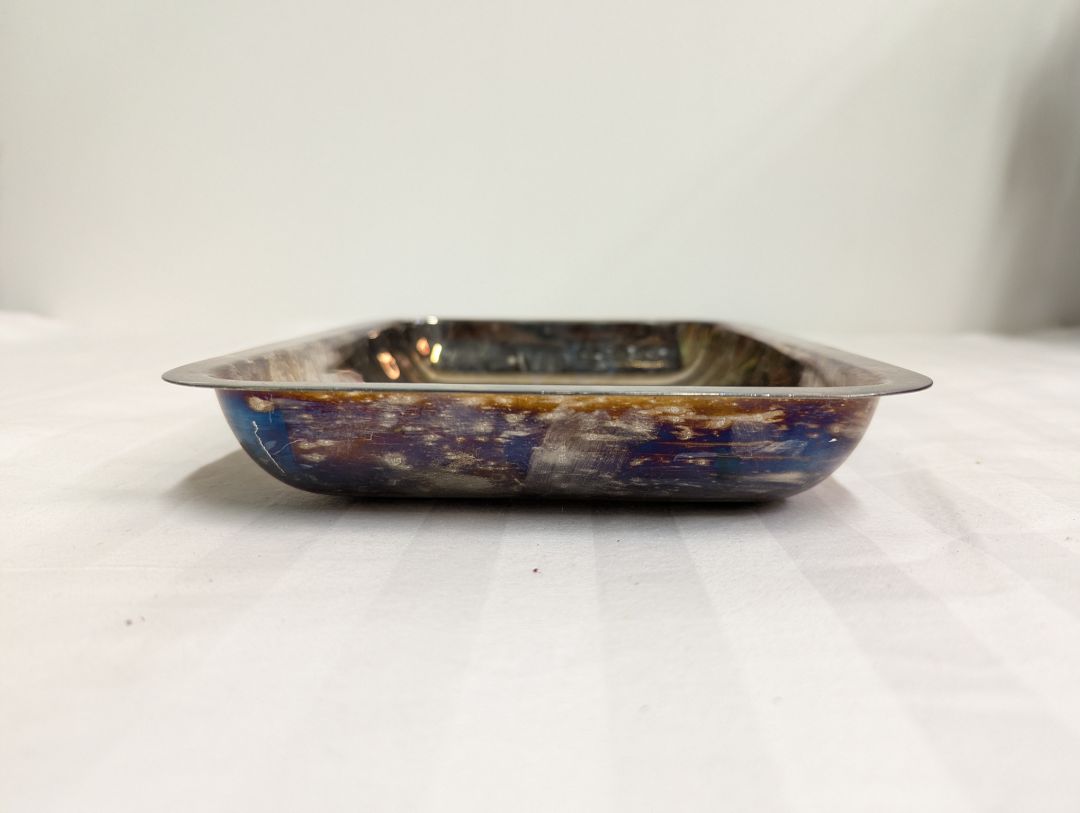 Vintage Rectangular Metal Serving Dish / Tray