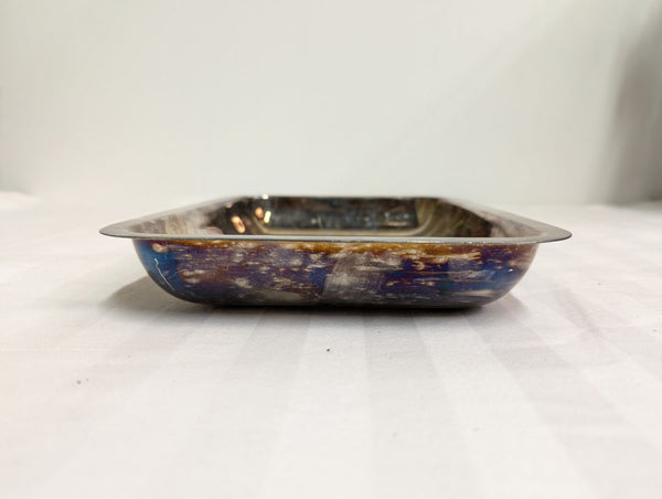 Vintage Rectangular Metal Serving Dish / Tray