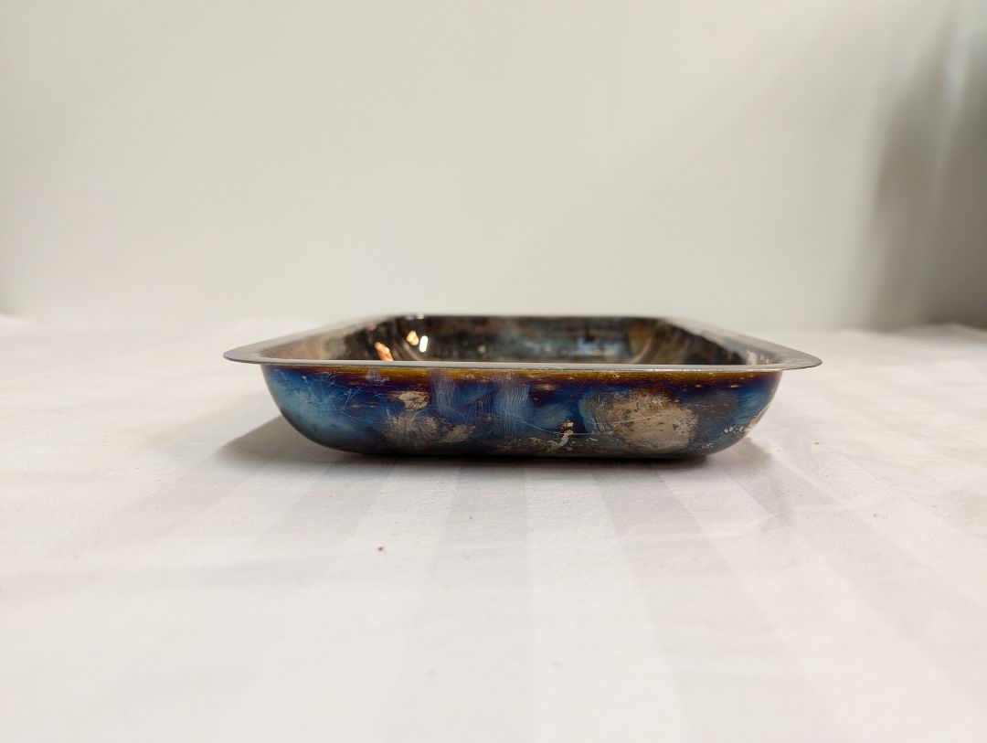 Vintage Rectangular Metal Serving Dish / Tray