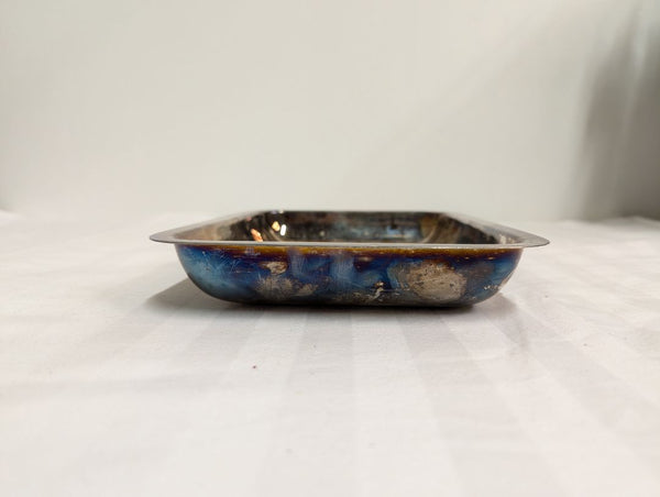Vintage Rectangular Metal Serving Dish / Tray