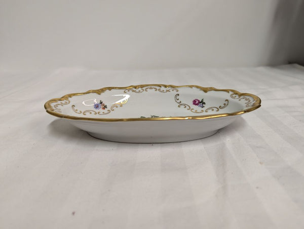 Reichenbach German Democratic Republic Porcelain Floral Serving Dish
