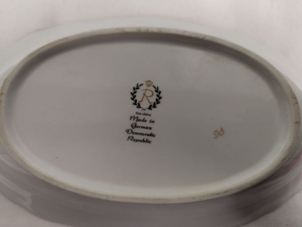 Reichenbach German Democratic Republic Porcelain Floral Serving Dish