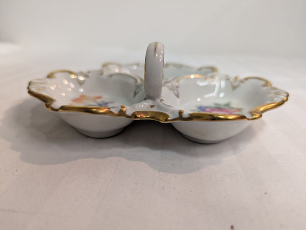 Vintage Jlmenau Graf von Henneberg Porcelain Divided Serving Dish