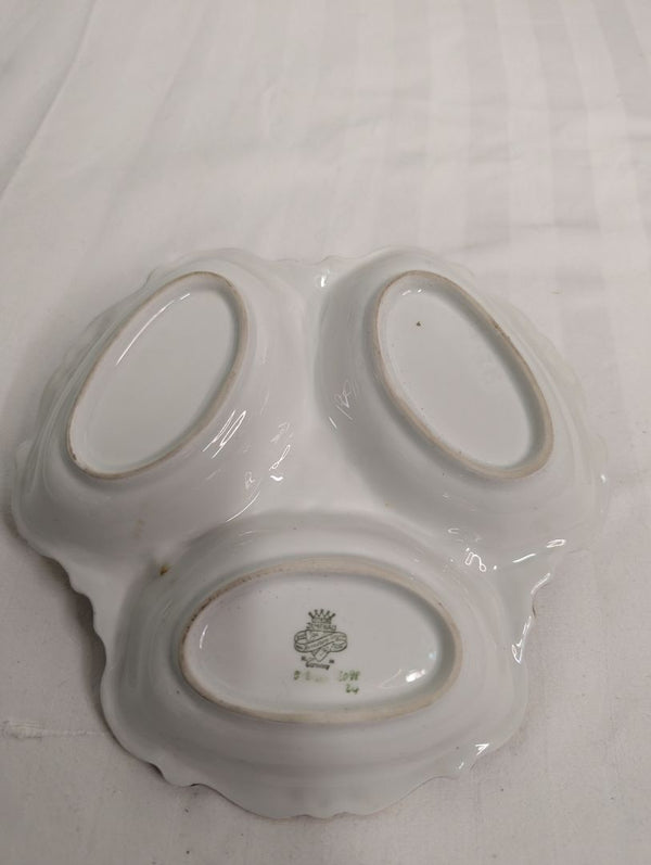 Vintage Jlmenau Graf von Henneberg Porcelain Divided Serving Dish