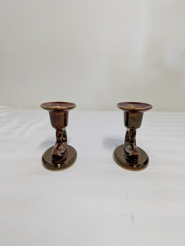 Pair of CavaTina “Rouge Royale” Candle Holders