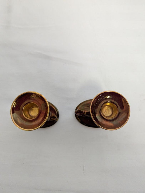 Pair of CavaTina “Rouge Royale” Candle Holders