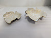 Pair of CavaTina “Rouge Royale” Leaf-Shaped Bowls