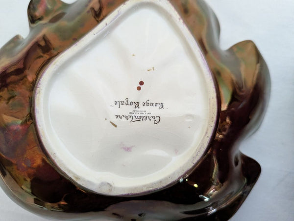 Pair of CavaTina “Rouge Royale” Leaf-Shaped Bowls
