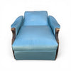 Vintage Reupholstered Turquoise / Peacock Blue Recliner Lounge Chair – Design No. 184 “LA Z BOY”