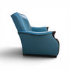 Vintage Reupholstered Turquoise / Peacock Blue Recliner Lounge Chair – Design No. 184 “LA Z BOY”