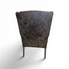 Floral Upholstered Accent Chair with White Painted Frame