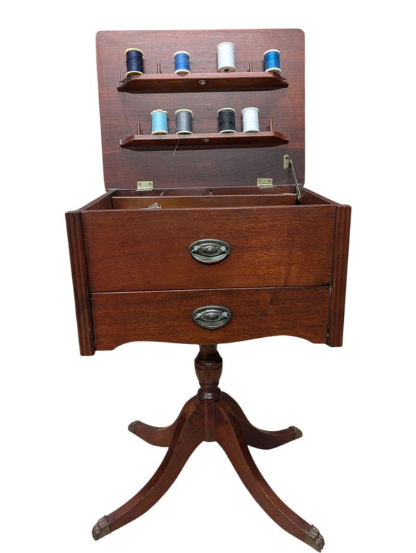 Antique-Style Wooden Sewing Work Table