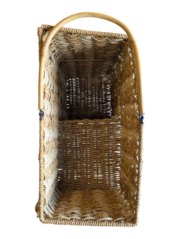 Woven Natural Fibre Basket with Handle