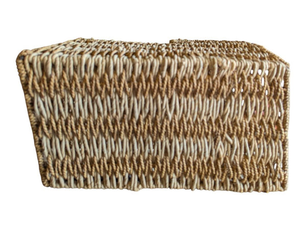 Woven Natural Fibre Basket with Handle