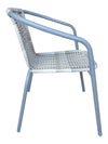 3-Piece Outdoor Bistro Set with Glass-Top Table & Woven Chairs