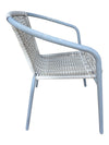 3-Piece Outdoor Bistro Set with Glass-Top Table & Woven Chairs