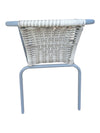 3-Piece Outdoor Bistro Set with Glass-Top Table & Woven Chairs