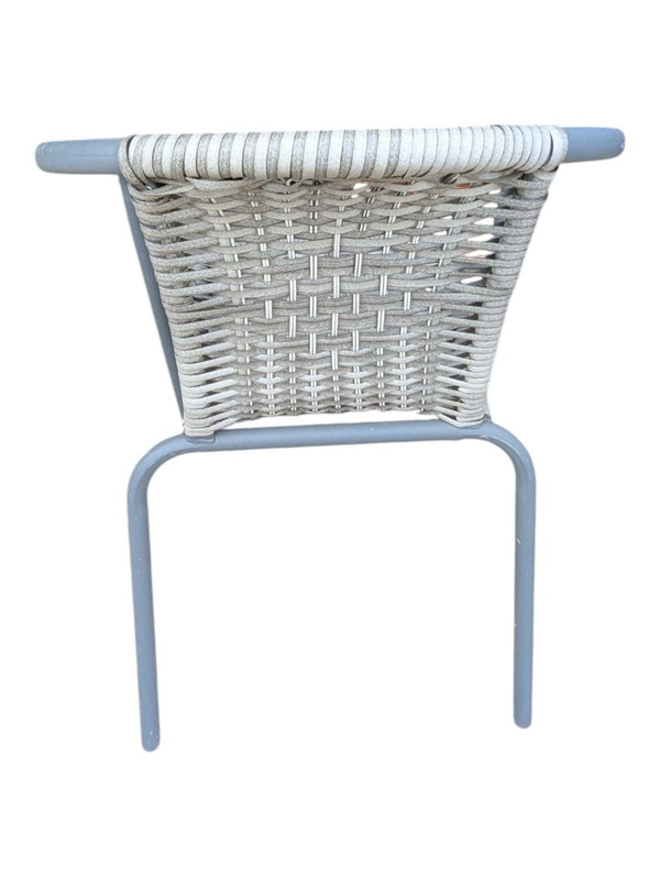 3-Piece Outdoor Bistro Set with Glass-Top Table & Woven Chairs
