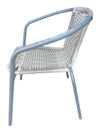 3-Piece Outdoor Bistro Set with Glass-Top Table & Woven Chairs