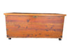 Cedar-Lined Wooden Storage Chest on Casters