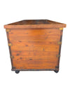 Cedar-Lined Wooden Storage Chest on Casters