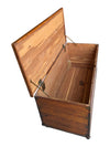 Cedar-Lined Wooden Storage Chest on Casters