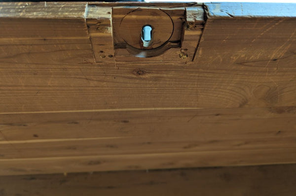 Cedar-Lined Wooden Storage Chest on Casters