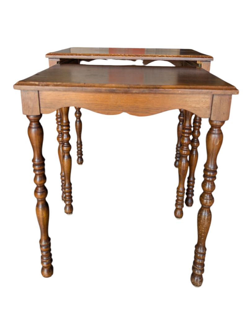 Pair of Vintage Wooden Nesting Tables