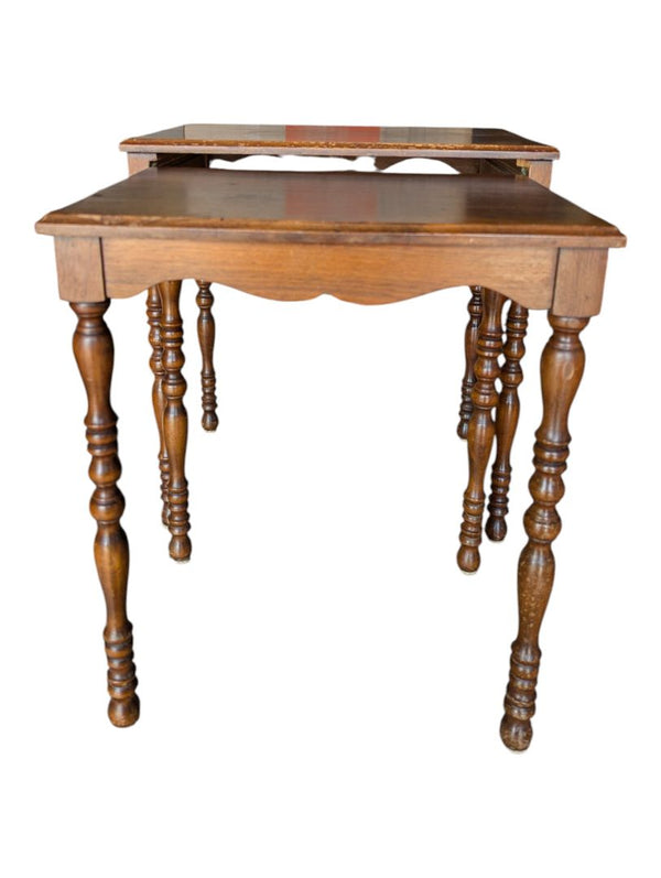 Pair of Vintage Wooden Nesting Tables