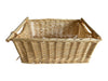 Woven Wicker Storage Basket with Wooden Handles