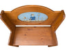 Wooden Bench with Hand-Painted Bunny Panel