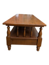 Wooden Coffee Table with Drawer & Spindle Detail